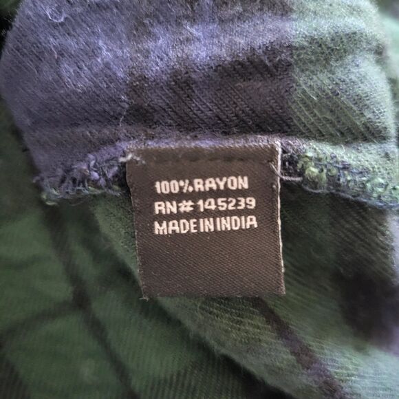 Style Envy Green And Blue Tie Front Button Up Size XS - Picture 9 of 9